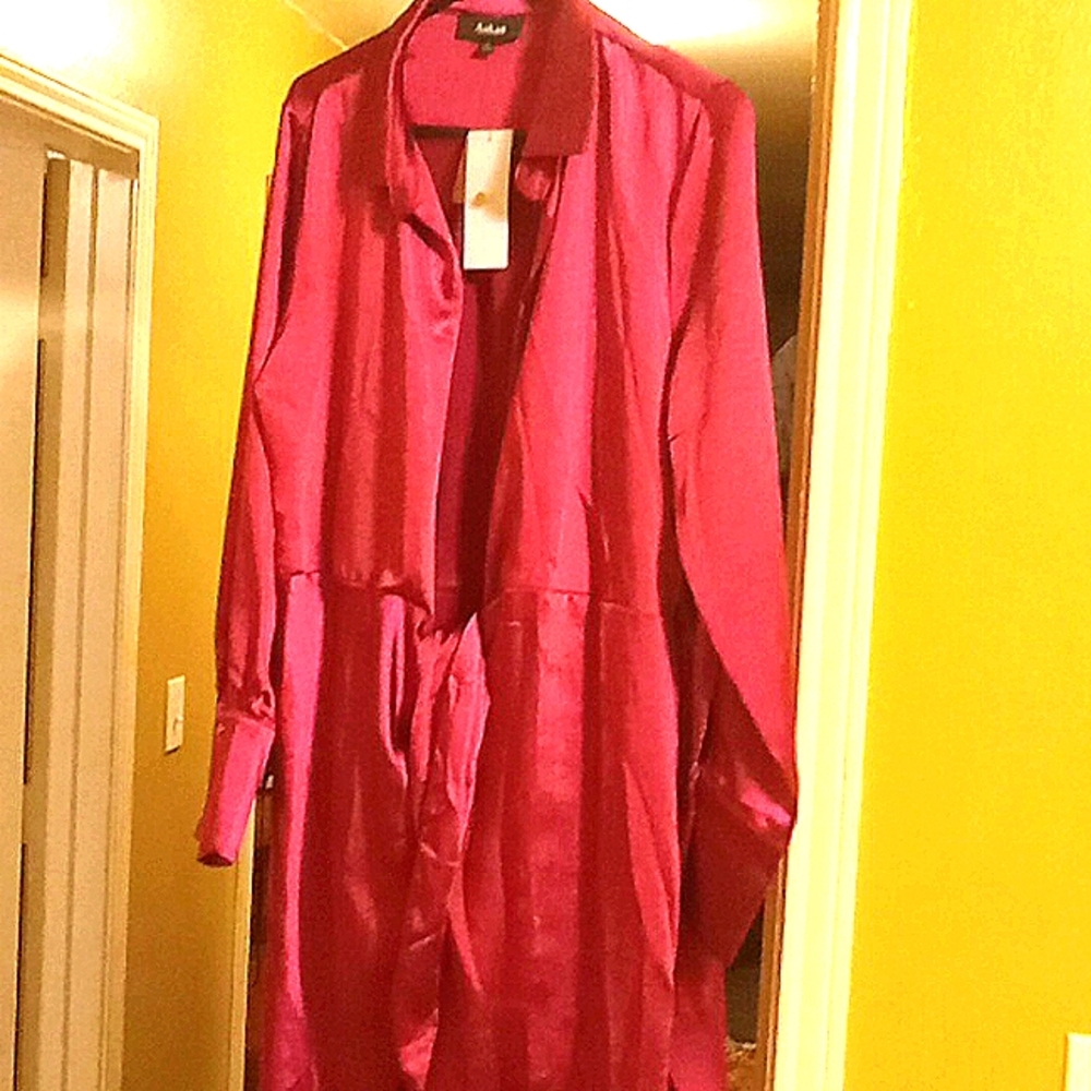 Satin mini wrap dress